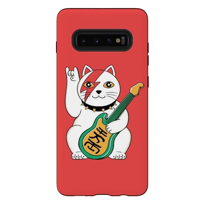 Galaxy S10 plus StrongFit Cat Lucky by Coffee Man