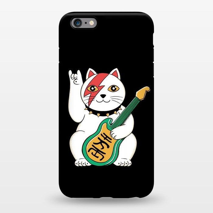 iPhone 6/6s plus StrongFit Lucky Cat Black by Coffee Man