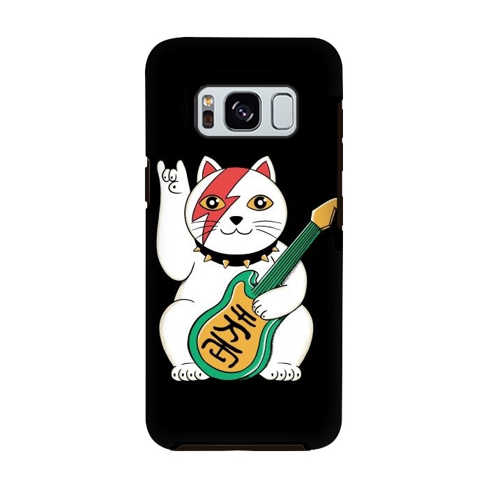Galaxy S8 StrongFit Lucky Cat Black by Coffee Man