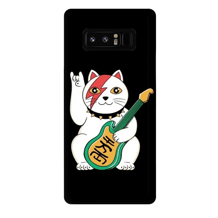Galaxy Note 8 StrongFit Lucky Cat Black by Coffee Man