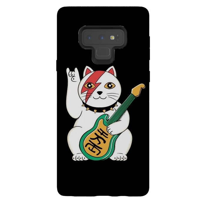 Galaxy Note 9 StrongFit Lucky Cat Black by Coffee Man