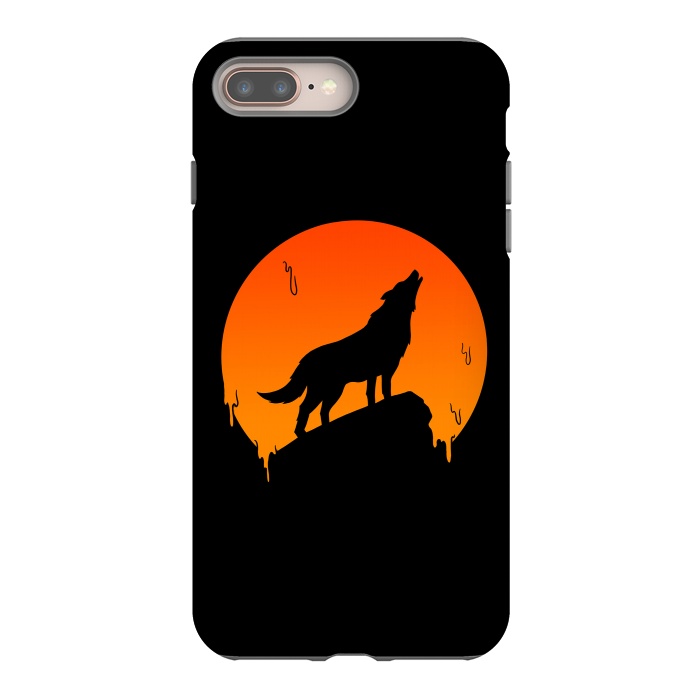 iPhone 7 plus StrongFit Wolf and Moon by Coffee Man