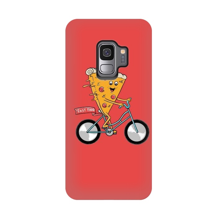 Galaxy S9 StrongFit Pizza Fast Food Red by Coffee Man