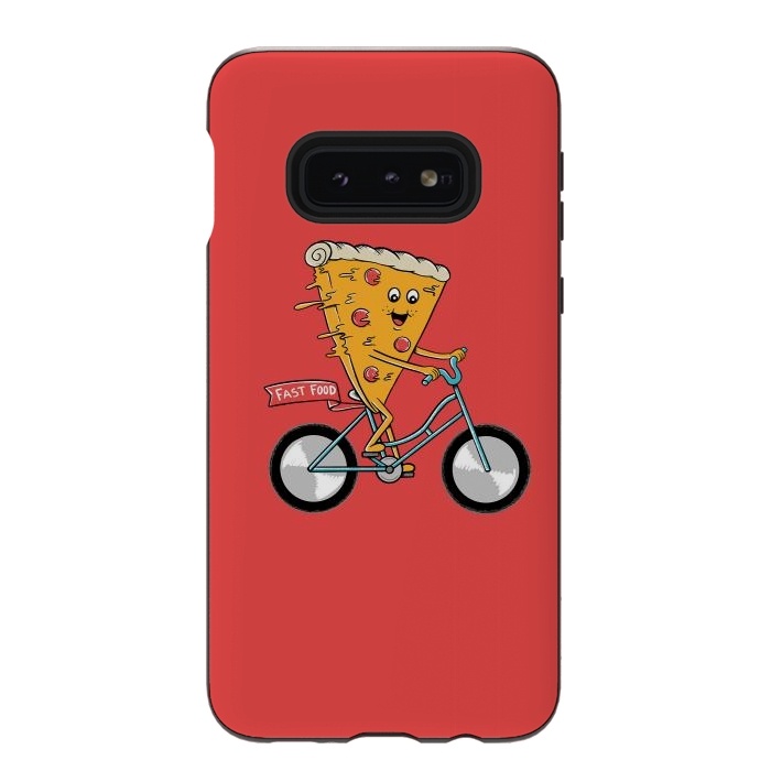 Galaxy S10e StrongFit Pizza Fast Food Red by Coffee Man
