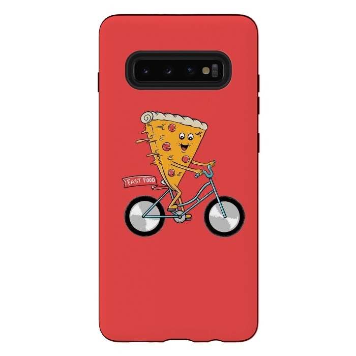 Galaxy S10 plus StrongFit Pizza Fast Food Red by Coffee Man