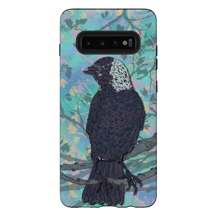 Galaxy S10 plus StrongFit Forever Jackdaw by Lotti Brown