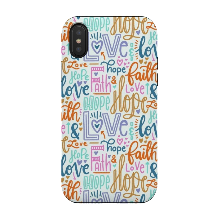 iPhone Xs / X StrongFit Faith, Hope & Love by Melissa Pedersen