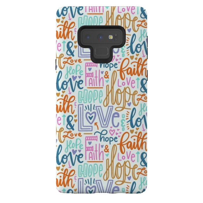 Galaxy Note 9 StrongFit Faith, Hope & Love by Melissa Pedersen