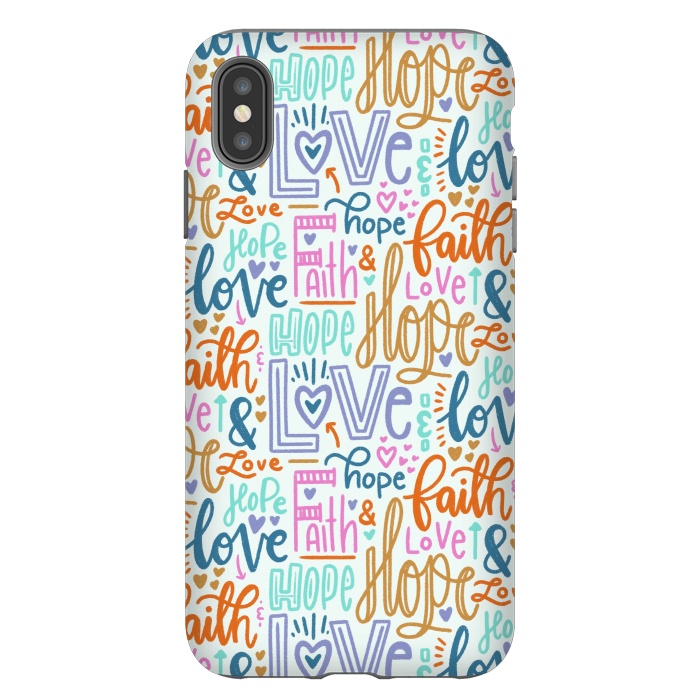iPhone Xs Max StrongFit Faith, Hope & Love by Melissa Pedersen