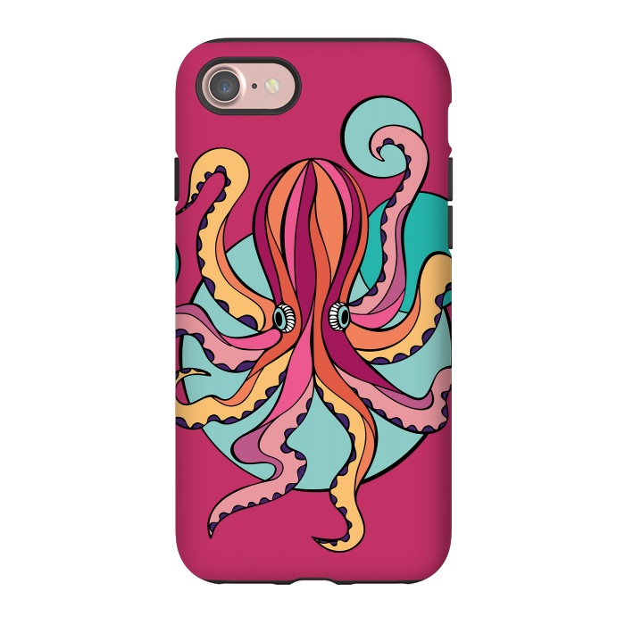 iPhone 7 StrongFit Pink Octopus III by Majoih