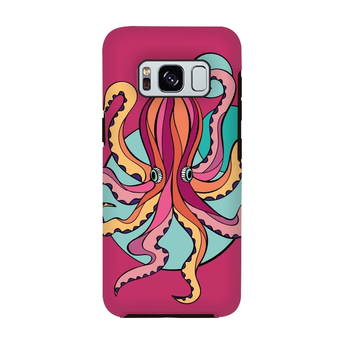 Galaxy S8 StrongFit Pink Octopus III by Majoih