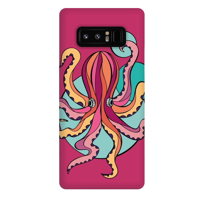 Galaxy Note 8 StrongFit Pink Octopus III by Majoih