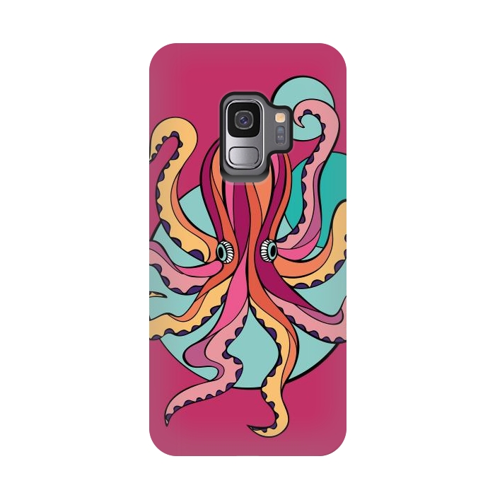 Galaxy S9 StrongFit Pink Octopus III by Majoih