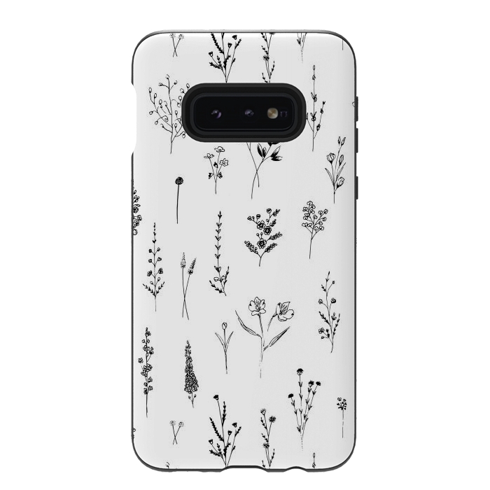 Galaxy S10e StrongFit Wildflowers by Anis Illustration