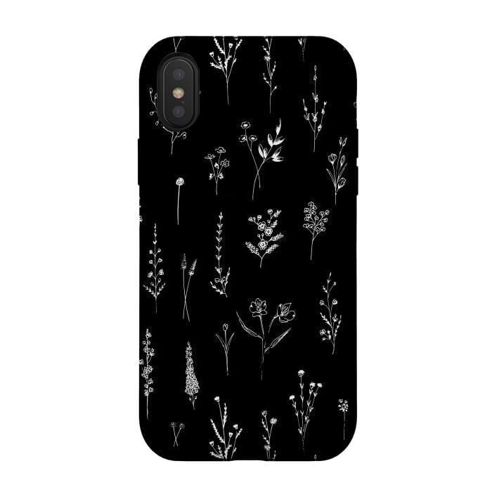 iPhone Xs / X StrongFit Wildflowers Pattern by Anis Illustration