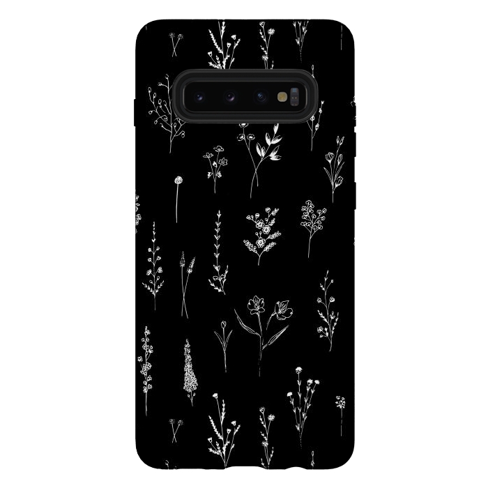 Galaxy S10 plus StrongFit Wildflowers Pattern by Anis Illustration