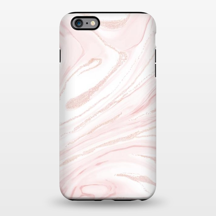 iPhone 6/6s plus StrongFit Modern blush pink marbleized abstract design by InovArts