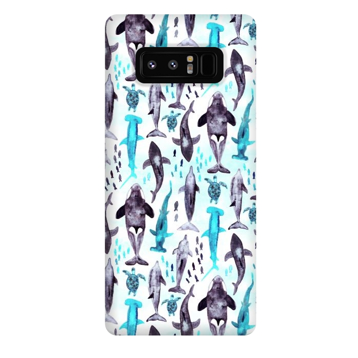 Galaxy Note 8 StrongFit Ocean Animals  by Tigatiga