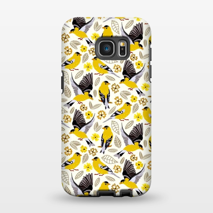 Galaxy S7 EDGE StrongFit Goldfinches  by Tigatiga