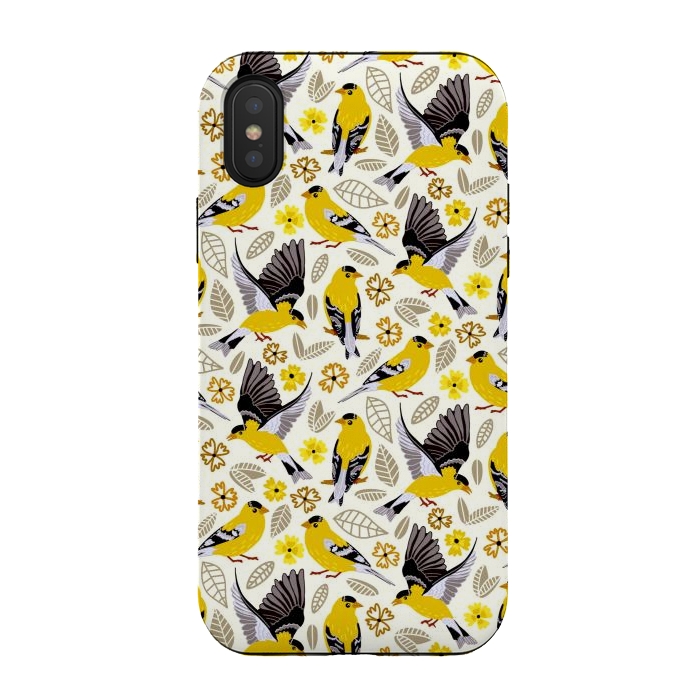 iPhone Xs / X StrongFit Goldfinches  by Tigatiga