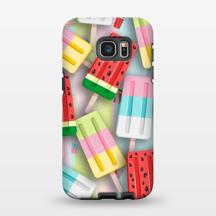 Galaxy S7 EDGE StrongFit Popscicles Summer Pastel Colors by BluedarkArt
