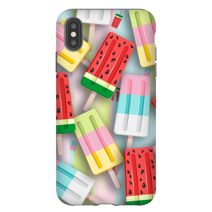 iPhone Xs Max StrongFit Popscicles Summer Pastel Colors by BluedarkArt