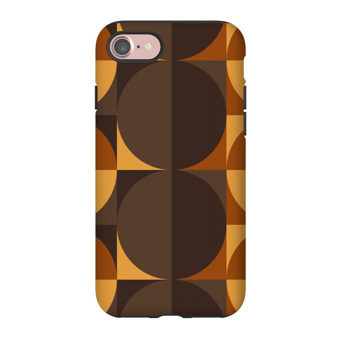 iPhone 7 StrongFit brown circular square by TMSarts