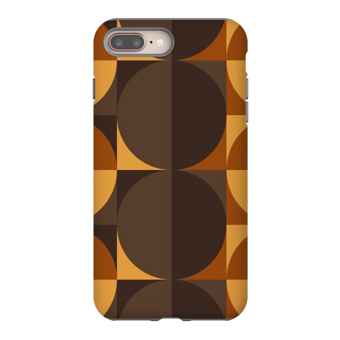 iPhone 7 plus StrongFit brown circular square by TMSarts