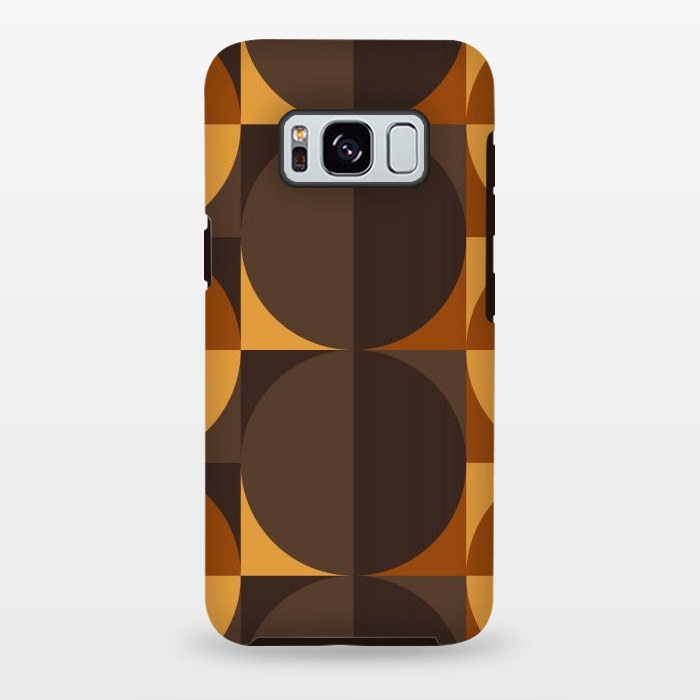 Galaxy S8 plus StrongFit brown circular square by TMSarts