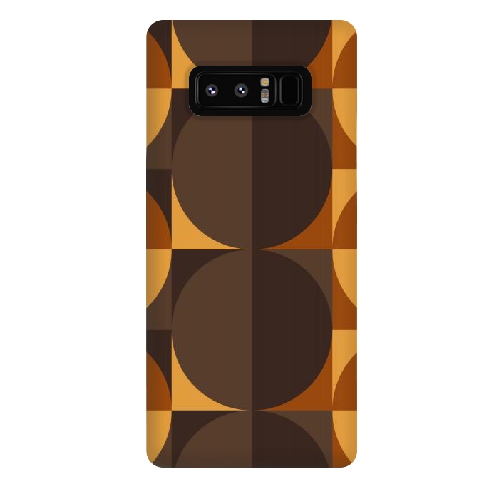 Galaxy Note 8 StrongFit brown circular square by TMSarts