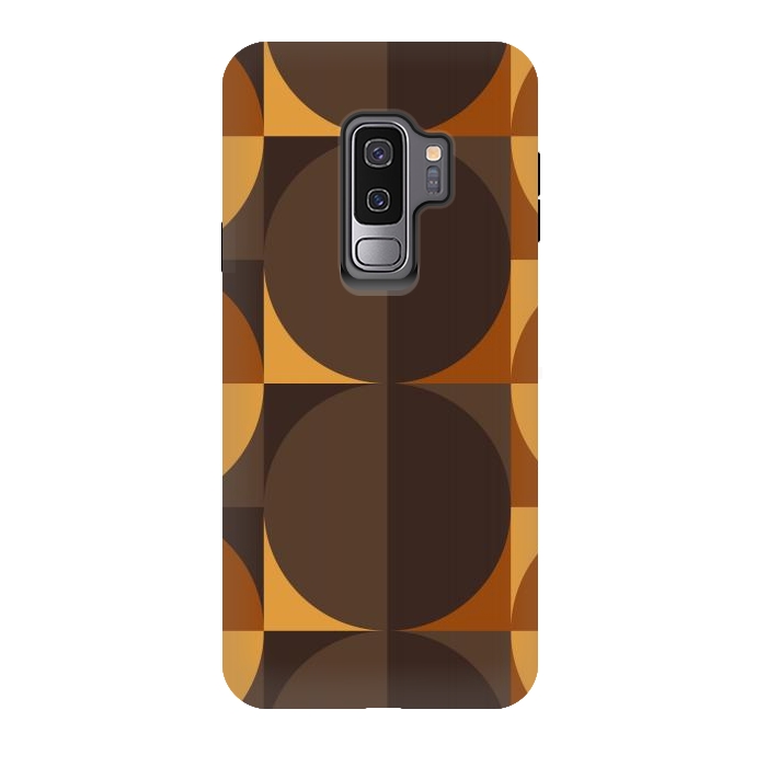 Galaxy S9 plus StrongFit brown circular square by TMSarts