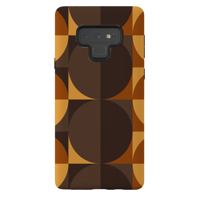 Galaxy Note 9 StrongFit brown circular square by TMSarts