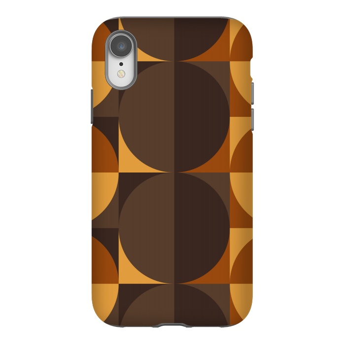 iPhone Xr StrongFit brown circular square by TMSarts