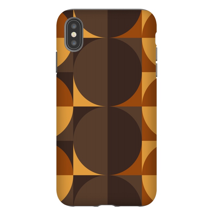 iPhone Xs Max StrongFit brown circular square by TMSarts