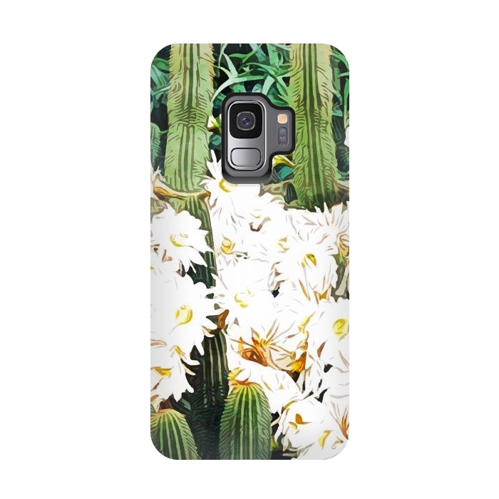 Galaxy S9 StrongFit Cactus & Bloom by Uma Prabhakar Gokhale