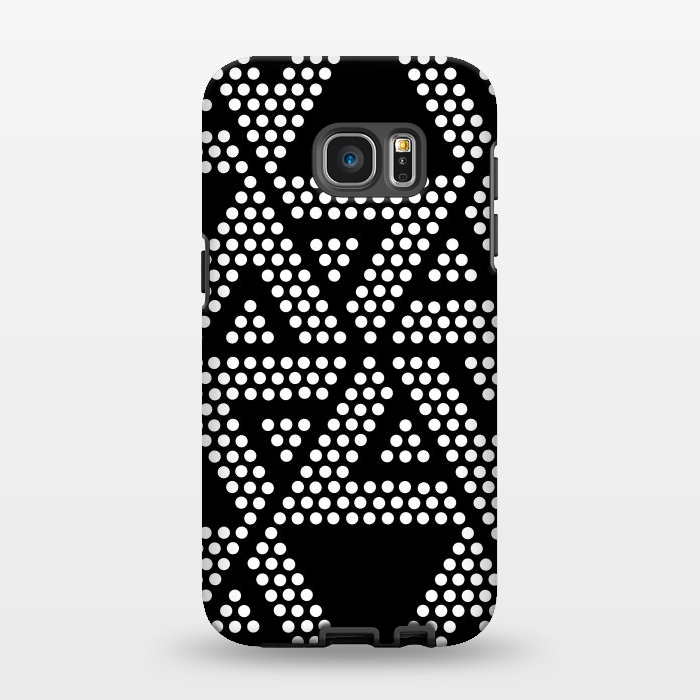 Galaxy S7 EDGE StrongFit polka dots triangles by TMSarts