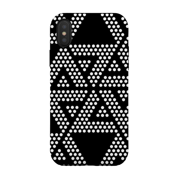 iPhone Xs / X StrongFit polka dots triangles by TMSarts