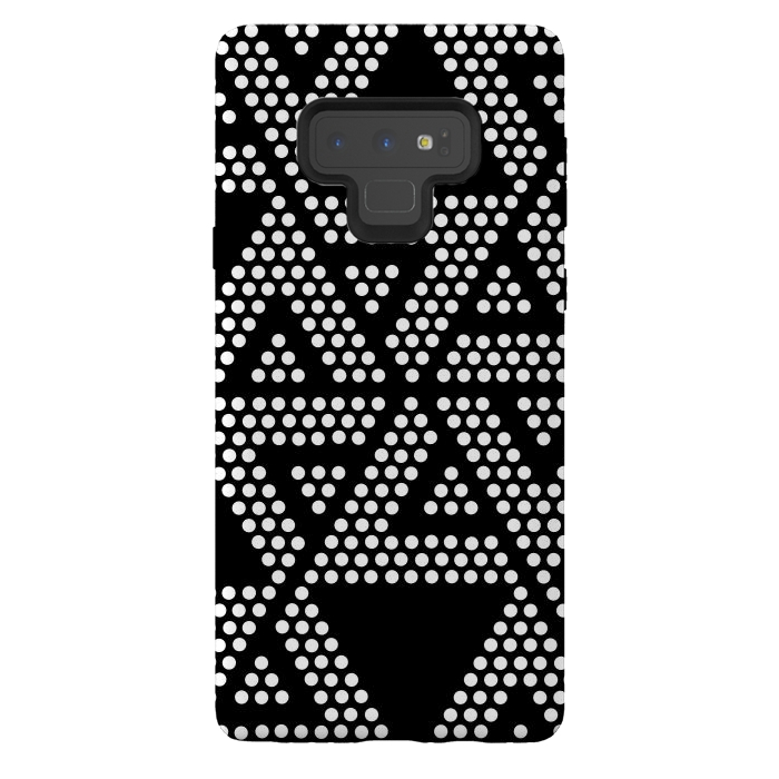 Galaxy Note 9 StrongFit polka dots triangles by TMSarts