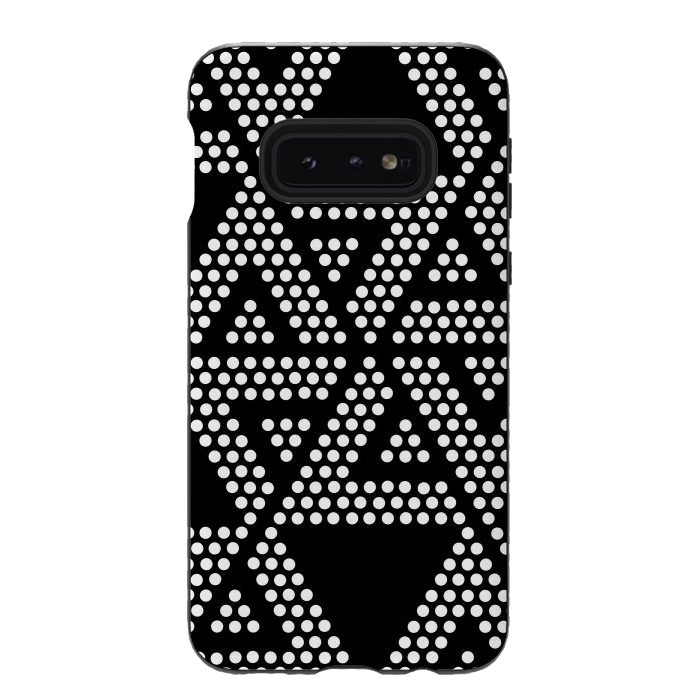 Galaxy S10e StrongFit polka dots triangles by TMSarts