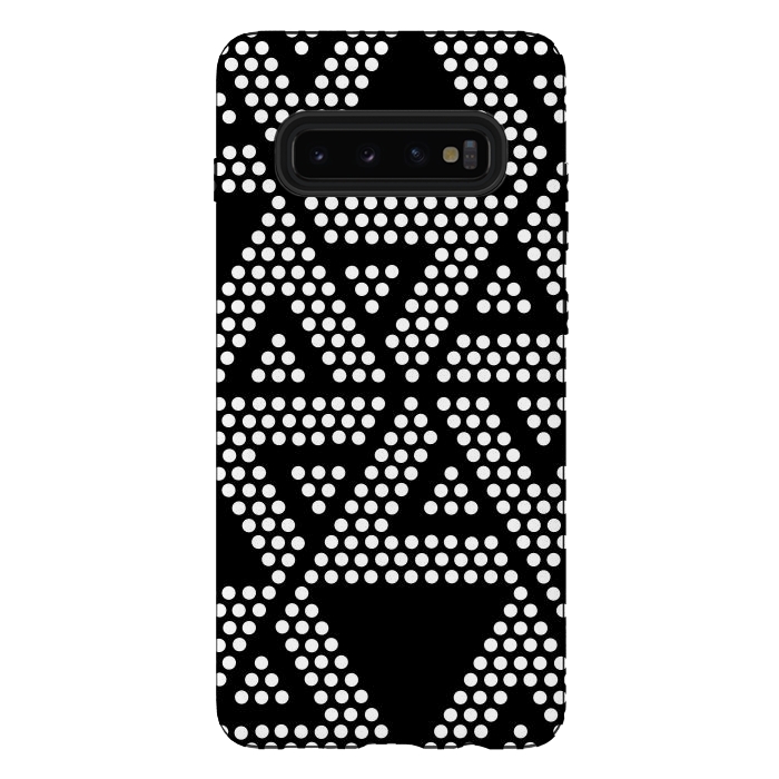 Galaxy S10 plus StrongFit polka dots triangles by TMSarts