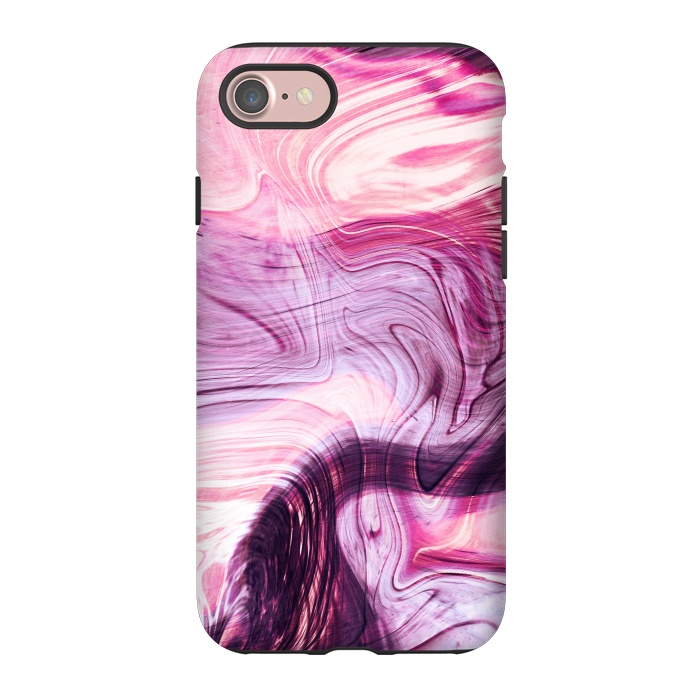 iPhone 7 StrongFit Pink purple liquid marble by Oana 