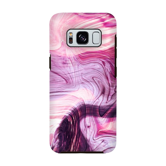 Galaxy S8 StrongFit Pink purple liquid marble by Oana 