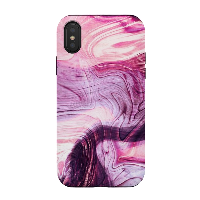 iPhone Xs / X StrongFit Pink purple liquid marble by Oana 