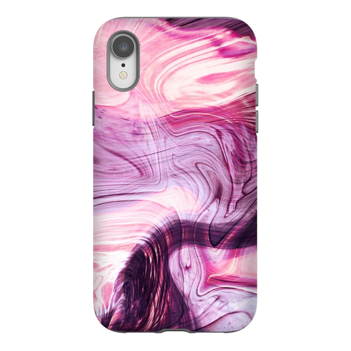iPhone Xr StrongFit Pink purple liquid marble by Oana 