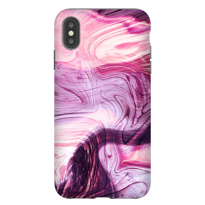 iPhone Xs Max StrongFit Pink purple liquid marble by Oana 