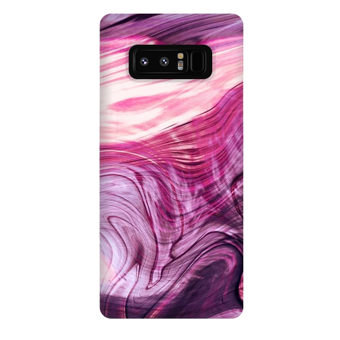 Galaxy Note 8 StrongFit Pink purple marble waves by Oana 