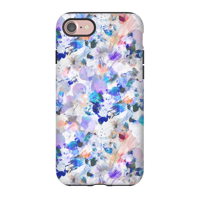 iPhone 7 StrongFit Splattered blue lavender pansy petals by Oana 