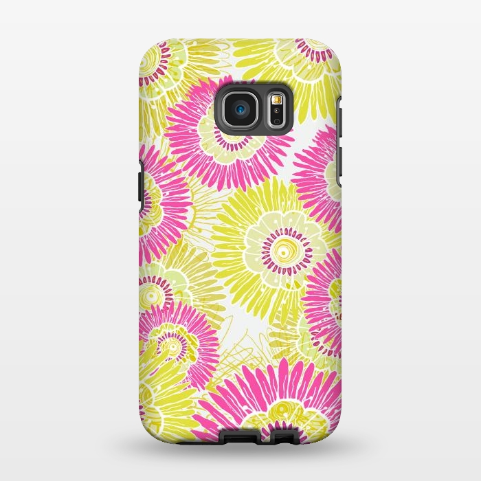 Galaxy S7 EDGE StrongFit Flower Power  by Rose Halsey