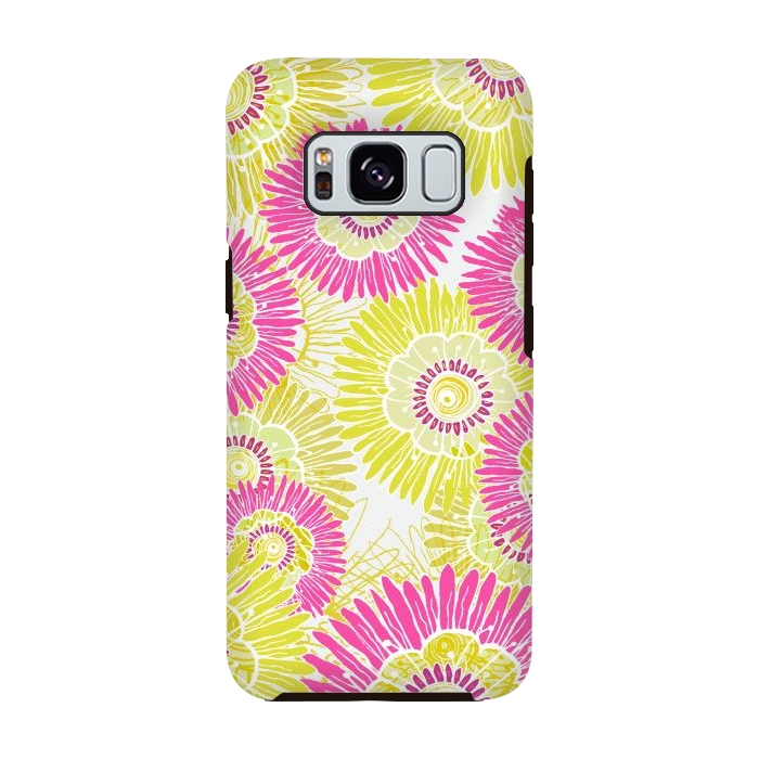 Galaxy S8 StrongFit Flower Power  by Rose Halsey