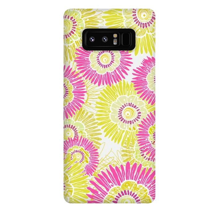 Galaxy Note 8 StrongFit Flower Power  by Rose Halsey